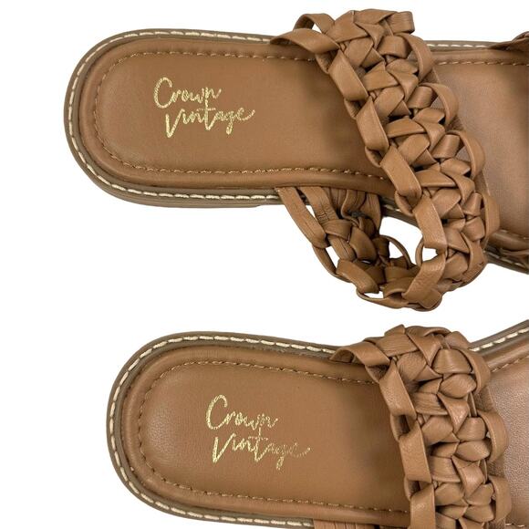 Crown Vintage - Oleya Flat Braided Sandals in Brown - Picture 2 of 3
